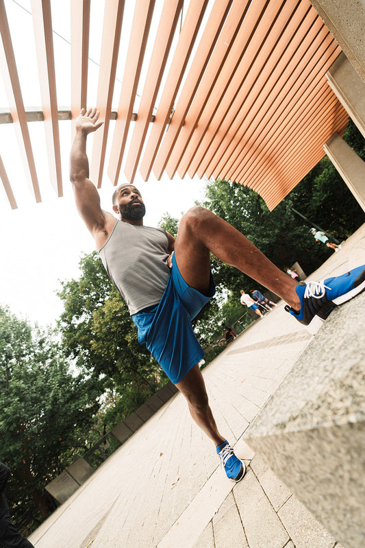 Man exercising outdoors, representing natural vitality and male performance supported by Dr. Sebi's herbal approach