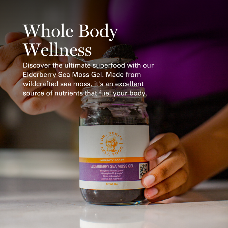Dr. Sebi Elderberry Sea Moss Gel – Dr. Sebi's Cell Food Dr. Sebi Elderberry Sea Moss Gel – Dr. Sebi's Cell Food