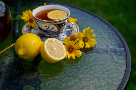 Herbal tea as part of a daily alkaline detox routine