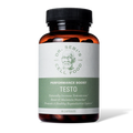 Dr. Sebi's Performance Boost Testo supplement bottle with 90 capsules for natural testosterone support.